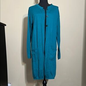 J. Jill Teal Cardigan Sweater